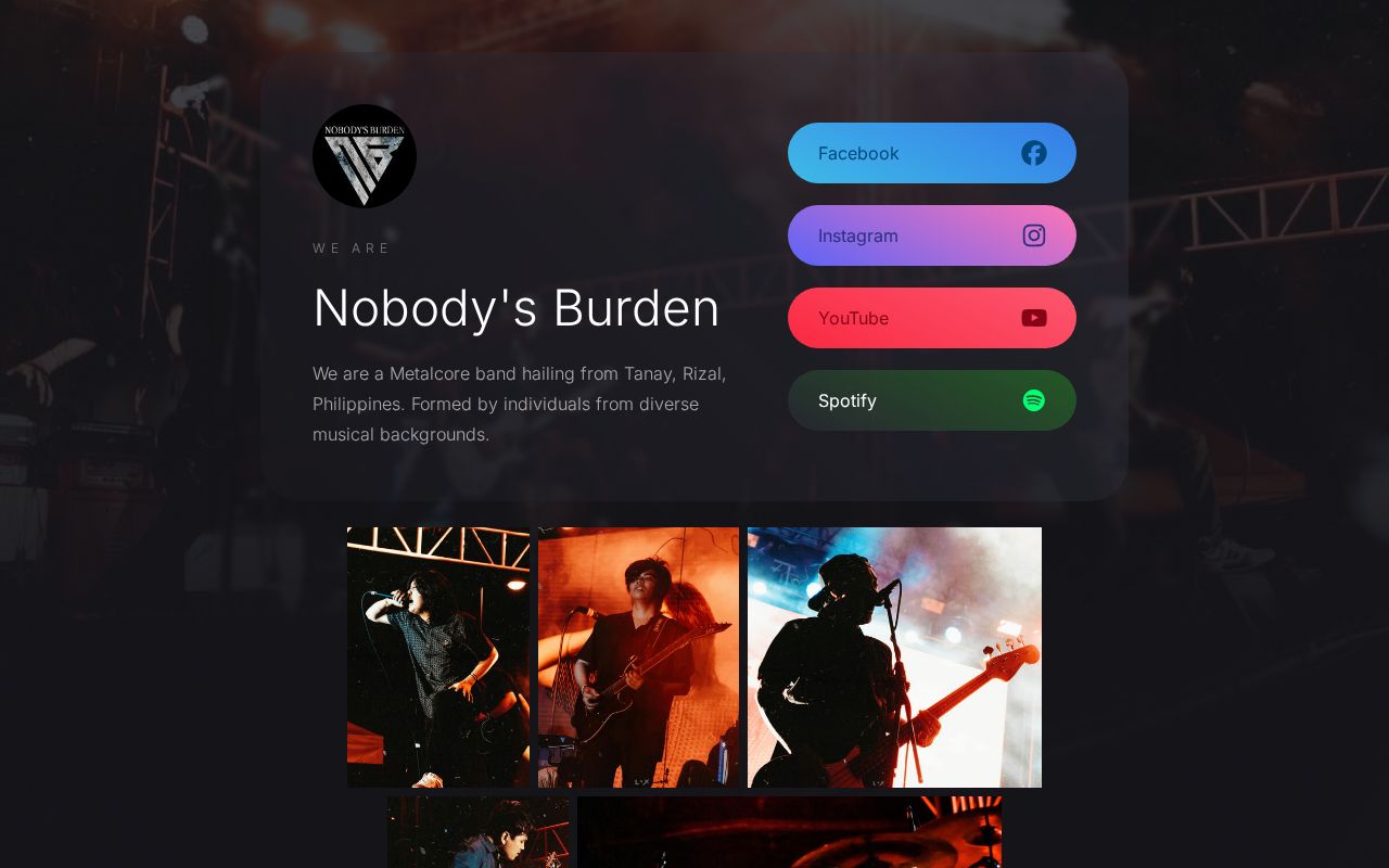 Nobody's Burden Band Page